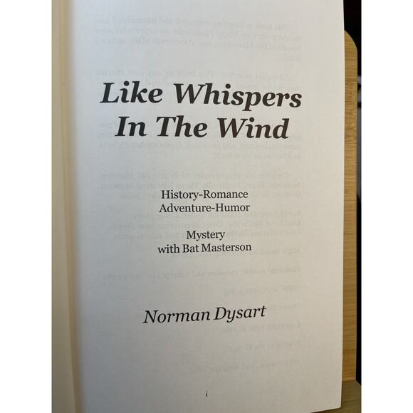 Like Whispers In The Wind By Norman Dysart - Autographed Hardcover Book - Picture 2 of 7